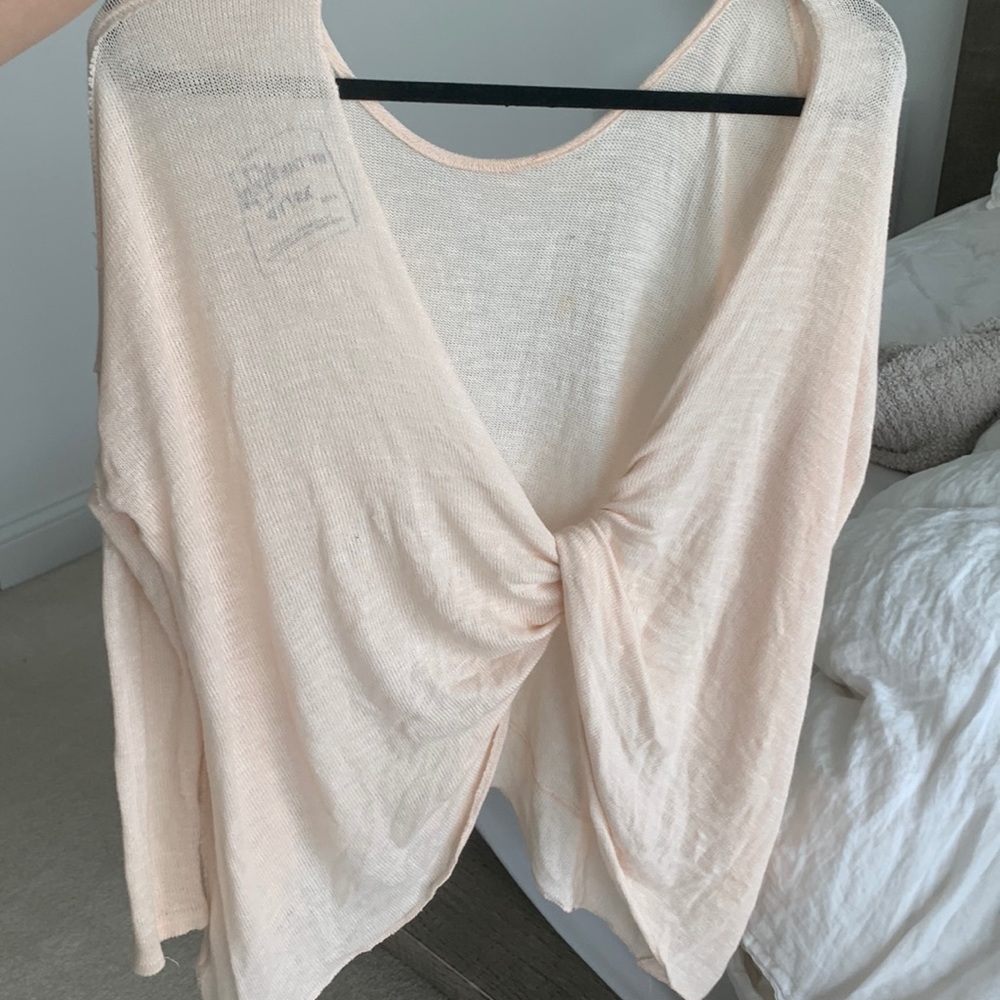 Free people open back long sleeve. XS